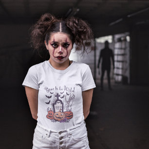 Camiseta Óssea Para Ser Selvagem De Famílias De Halloween