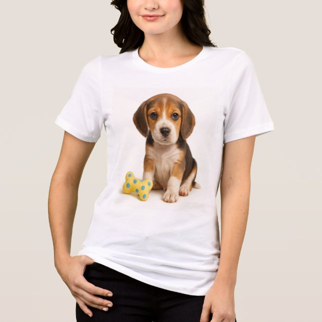 Camiseta Osso a ser selvagem - Sapo de beagle e Bolinhas (Frente)