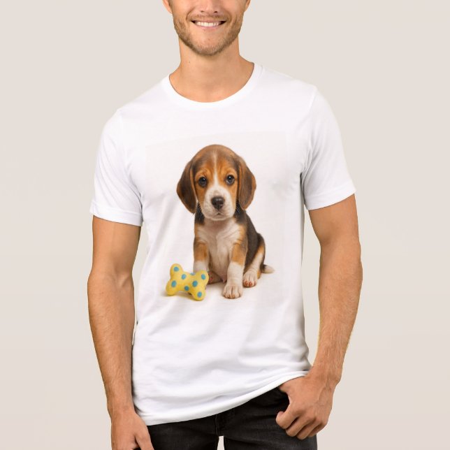 Camiseta Osso a ser selvagem - Sapo de beagle e Bolinhas (Frente)