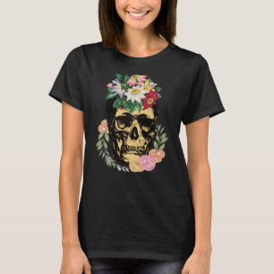 Camiseta Osso E Flores