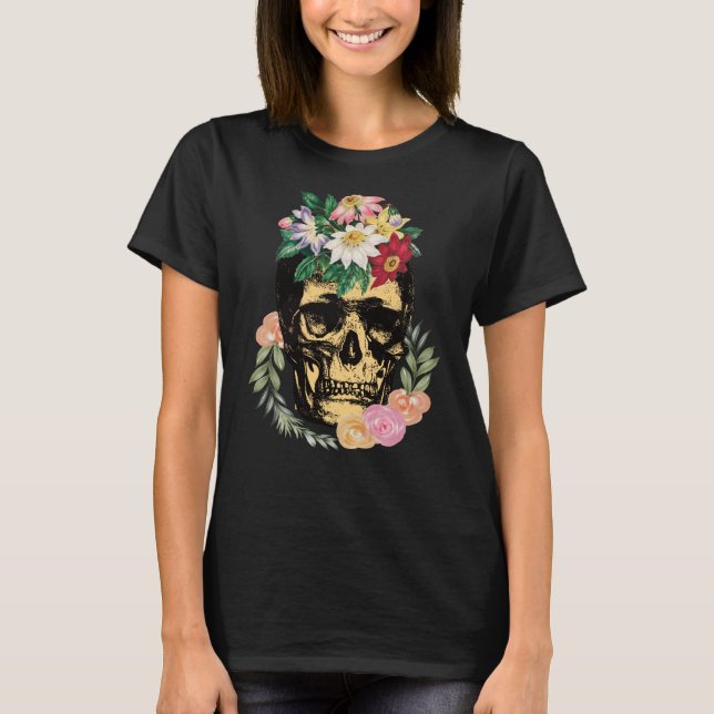 Camiseta Osso E Flores (Frente)