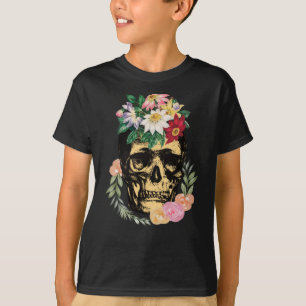 Camiseta Osso E Flores