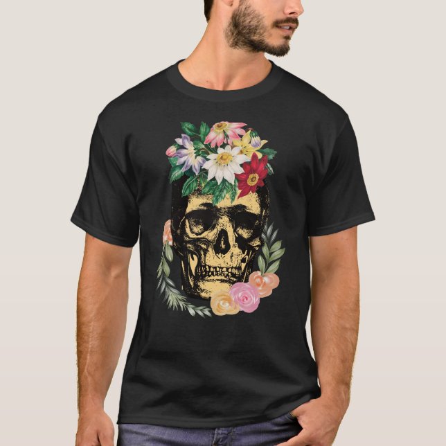 Camiseta Osso E Flores (Frente)