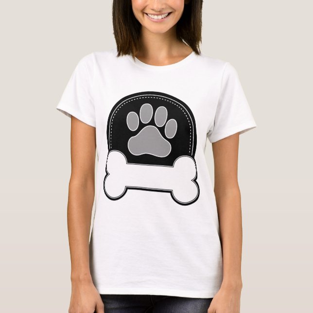 Camiseta Osso e pata de cão (Frente)