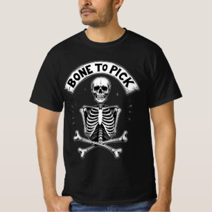 Camiseta Osso para Escolher Horror Skeleton Homens do Dia d