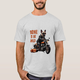 Camiseta Osso para Ser Selvagem – Pug Motociclista | Engraç