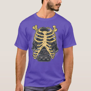 Camiseta Ossos Da Máquina Do Esqueleto E Do Motor