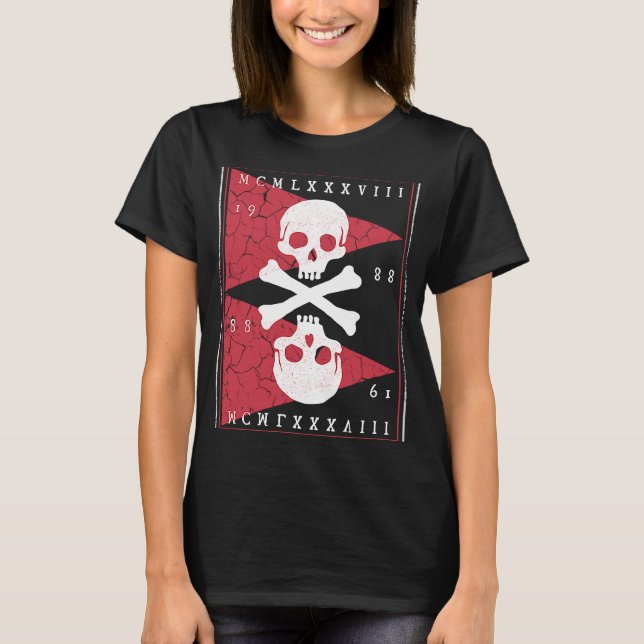 Camiseta Ossos e crânios Pirata 1 (Frente)