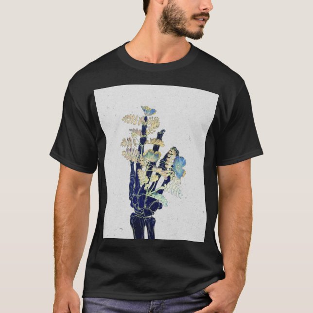 Camiseta Ossos em Flor #1 - Mão Única (Frente)