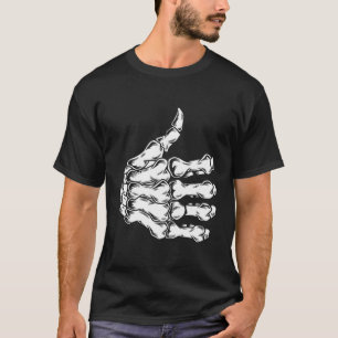 Camiseta Ossos Engraçados Mão Esqueleto Migra Piada Sarcást