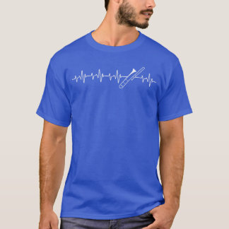 Camiseta Ossos engraçados pulso trombonista coração batida