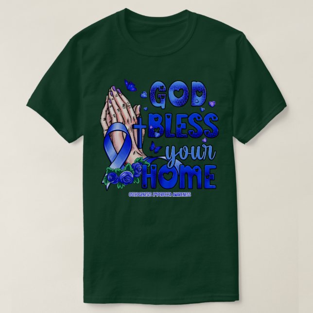Camiseta Osteogênese Imperfeição Consciência Fé do deus abe (Frente do Design)