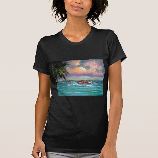 Camiseta Ostra que colhe na baía de Apalachicola (Frente)