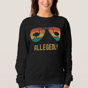 Camiseta Ostrich Alegadamente Ostrich Bird Retro Vintage Fa