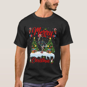 Camiseta Ostrich Bird Merry Christmas Tree Papais noeis Ost