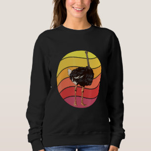 Camiseta Ostrich Retro Sunset Bird Ostrich