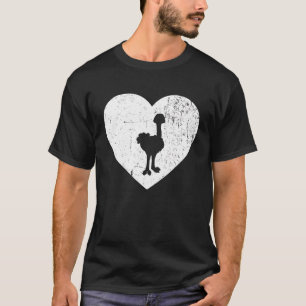 Camiseta Ostrich Vintage White Heart Namorados Da