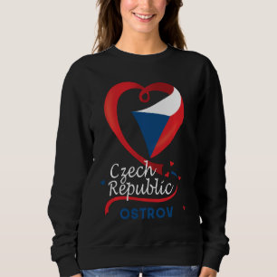 Camiseta Ostrov República Checa Sinalizador Coração Casaco 