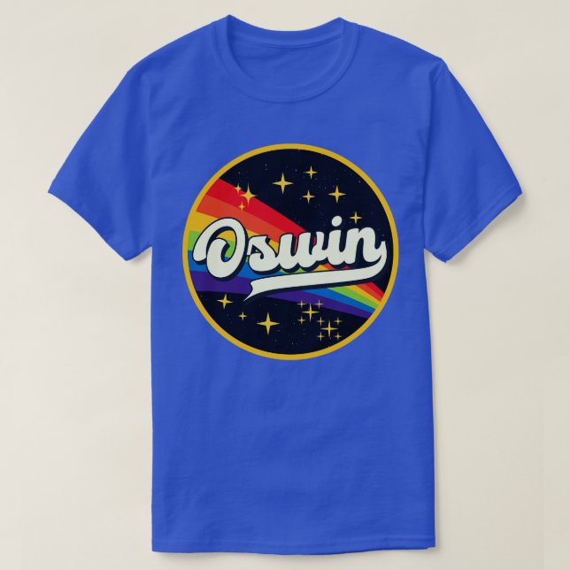 Camiseta Oswin Rainbow No Space Vintage Style (Frente do Design)