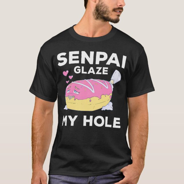 Camiseta Otaku Ahegao Rosquinha Pun Senpai Ecchi Etchi Hent (Frente)