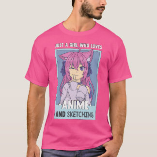 Camiseta Otaku Anime Girl, Apenas Uma Menina Que Ama Anime