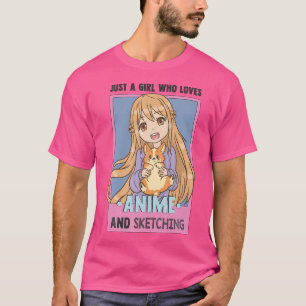 Camiseta Otaku Anime Girl, Apenas Uma Menina Que Ama Anime