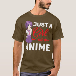 Camiseta Otaku Apenas Uma Menina Que Ama Anime