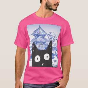Camiseta Otaku Graphic Trabalho de arte Kawaii Cat Jardim J