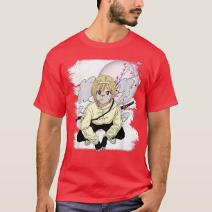 Camiseta Otaku Manga Anime Girl Japonesa Cherry Blossom Sak