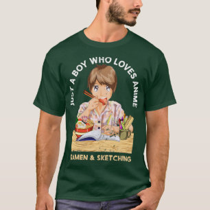 Camiseta Otaku Ramen Desenhando Anime