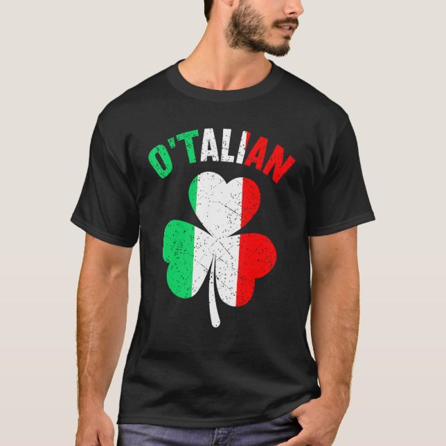 Camiseta O'talian Funny Italian Irish Relationship St Patri (Frente)