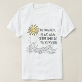 Camiseta Ótima Arte em Onda Sun Summer Smiling