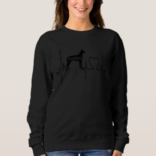 Camiseta Ótima Dane Dog Heartbeat EKG Pulso Meus Cães São M