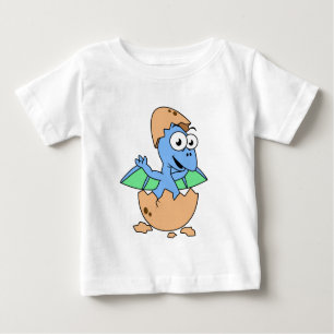 Camiseta Ótima Ilustração De Um Bebê Pterodactyl Hatching.