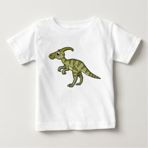 Camiseta Ótima Ilustração De Um Dinossauro Parasaurolofico.
