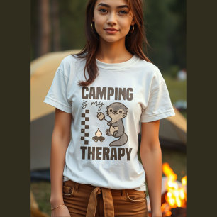 Camiseta Ótima lontra com o ditado do acampamento