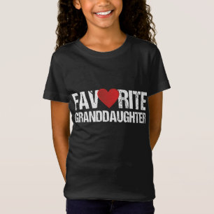 Camiseta Ótima neta favorita do coração Ideias de presentes