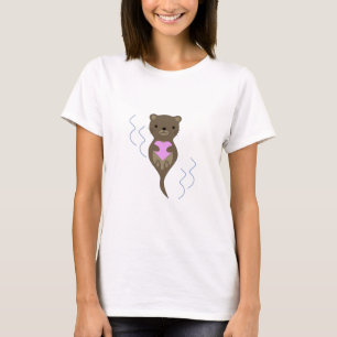 Camiseta Ótimas portas abraçando um coração rosa