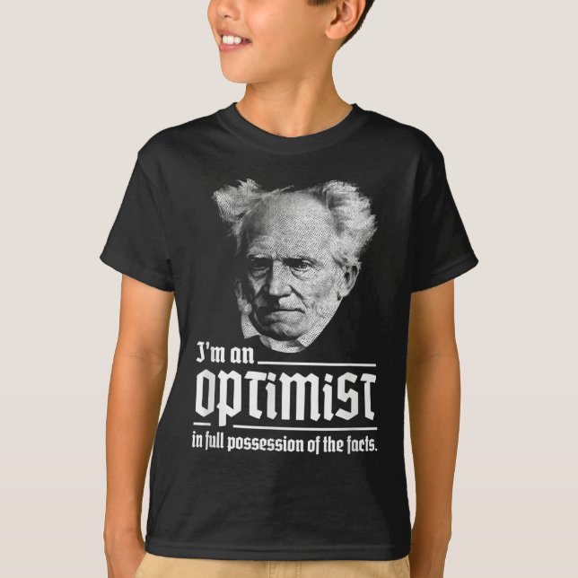 Camiseta Otimista Arthur Schopenhauer Pessimismo Pessimismo (Frente)