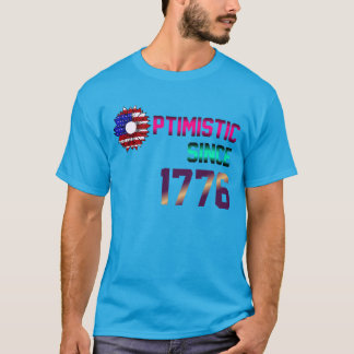 Camiseta Otimista desde 1776 Bandeira dos Estados Unidos 4 