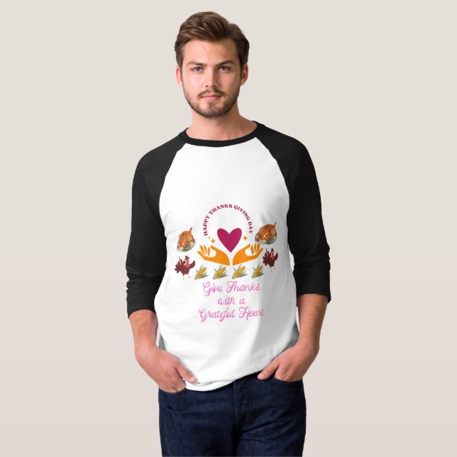 Camiseta Ótimo dia de ação de graças (Frente Completa)
