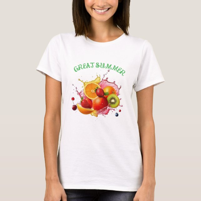 Camiseta Ótimo Fruto de Verão – Colorida e Diverti (Frente)