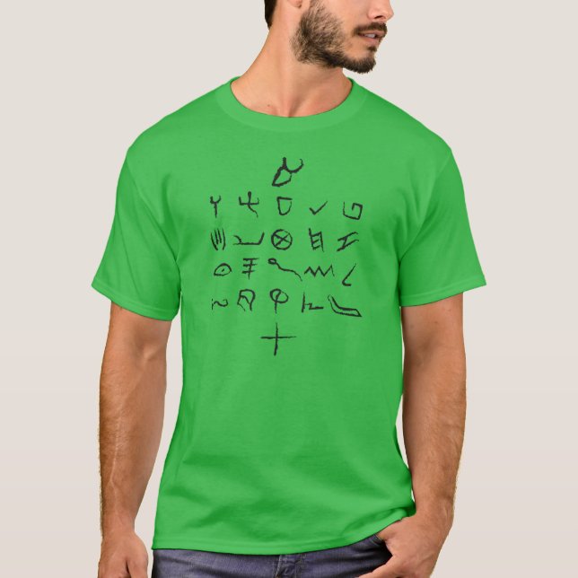 Camiseta Otiot Paleo Hebrew Alephbet (Frente)