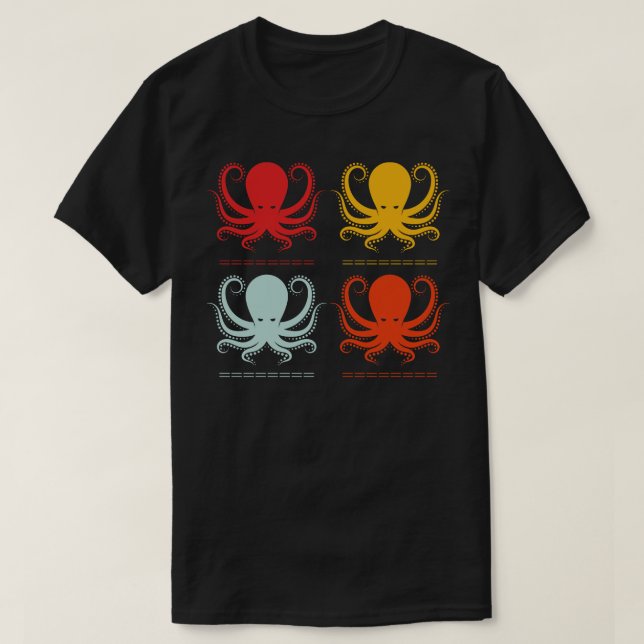 Camiseta Otopus Animal do Monstro do Mar Engraçado (Frente do Design)