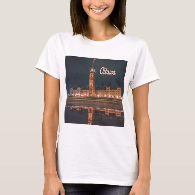 Camiseta Ottawa Canada Ontario Parlamento Hill (Frente)