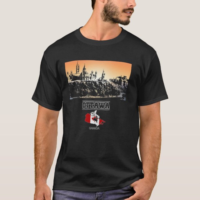 Camiseta ottawa canada Skyline Vacation Souvenir (Frente)