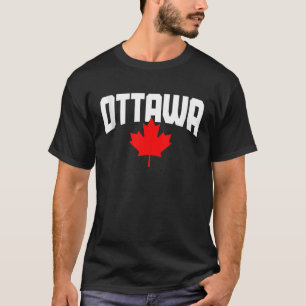 Camiseta Ottawa Quebec Folha de Bordo Canadá Bandeira Canad