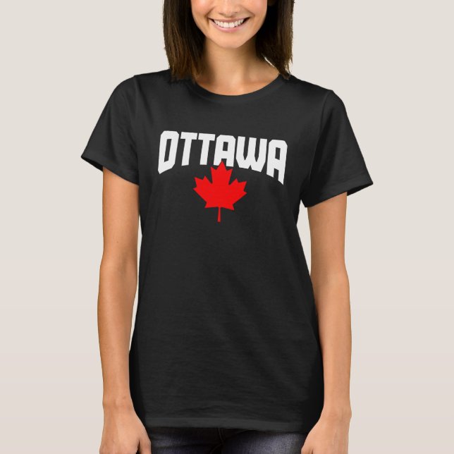 Camiseta Ottawa Quebec Maple Leaf Canada Canadian Flag Prid (Frente)