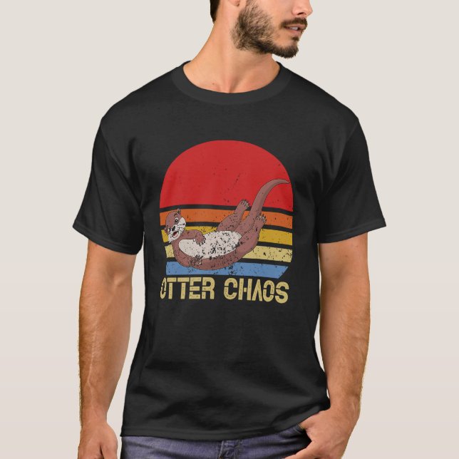 Camiseta Otter Chaos For Men Women Cute Otter Lover Animal  (Frente)