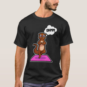Camiseta Otter de Peixe Poses de Yoga Esportes Ginástica Oh